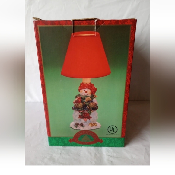 Christmas Fantasy Ltd Wonderland Lamp Collection Snowman Lamp - Picture 1 of 14